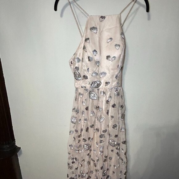 Gianni Bini Rose Embroidered Halter Gown - Picture 2 of 10